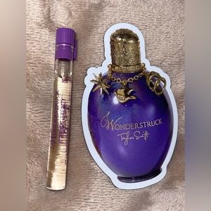 WONDERSTRUCK TAYLOR SWIFT Perfume Vial Sample Size and a perfume bottle Magnet